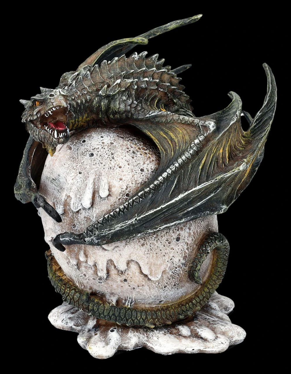 Drachenfigur Grün Bewacht Ei 3 Drachenfigur Grün Bewacht Ei