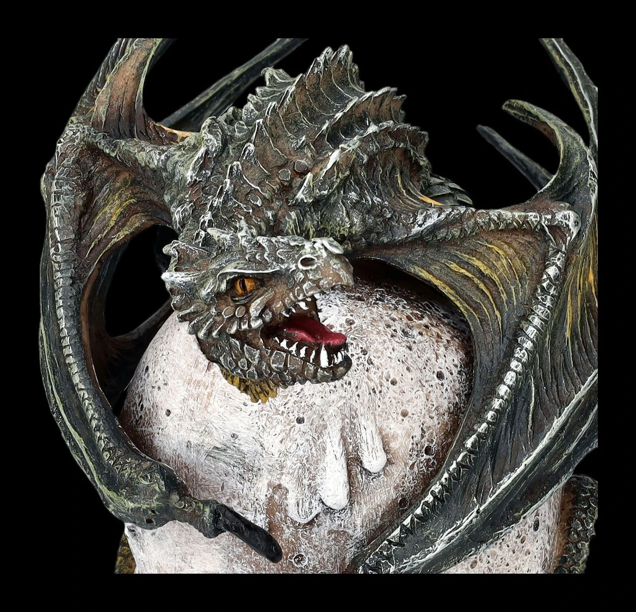 Drachenfigur Grün Bewacht Ei 9 Drachenfigur Grün Bewacht Ei – Bild 7