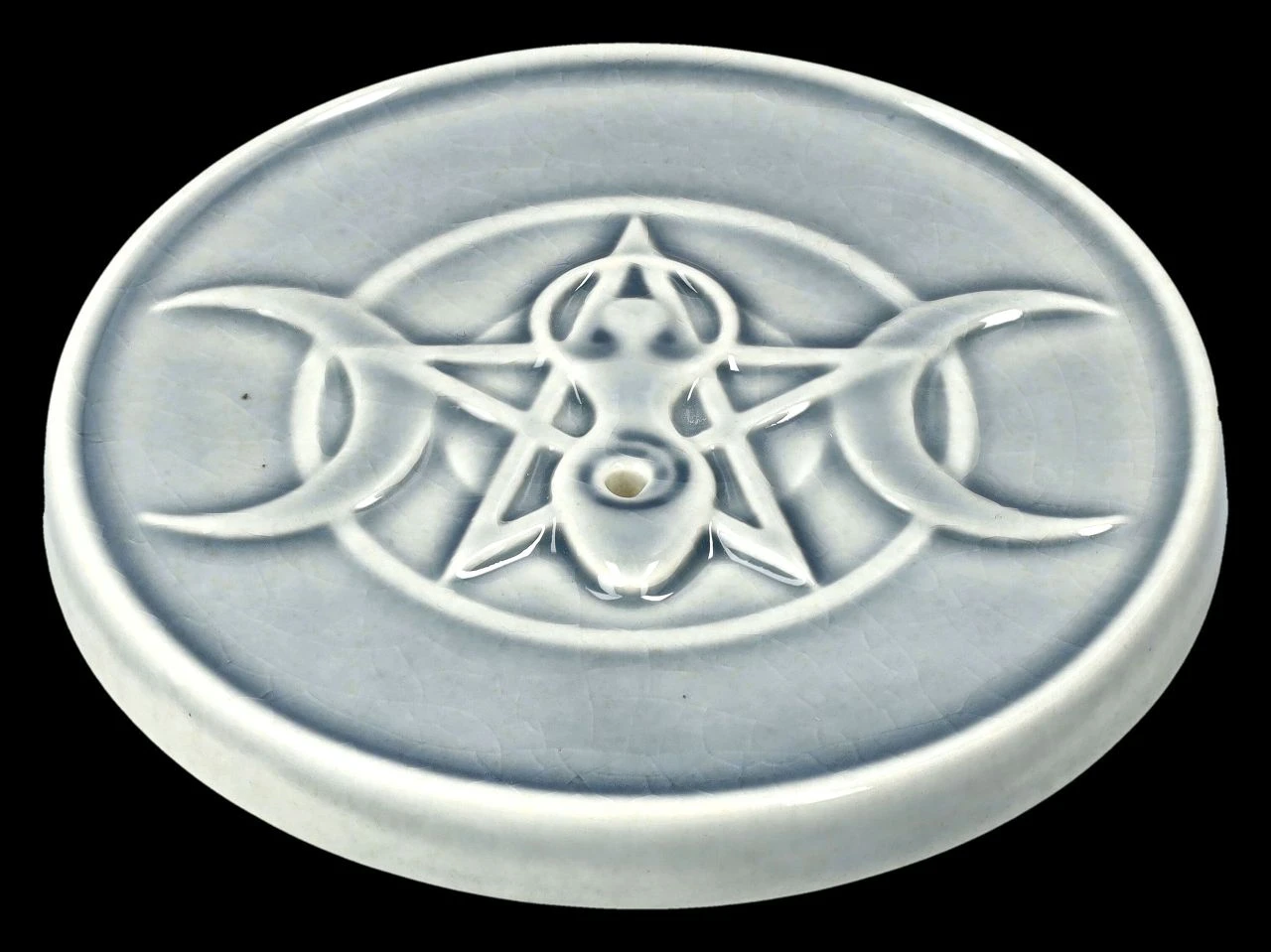 Räucherhalter Keramik - Dreifach-Mond 4 Räucherhalter Keramik - Dreifach-Mond – Bild 2