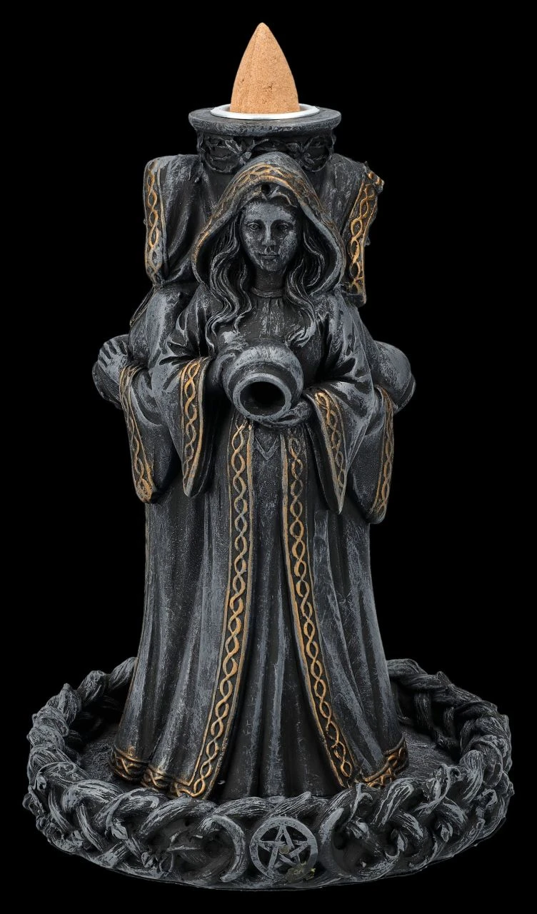 Rückfluss-Räucherhalter - Dreifaltige Hekate 3 Rückfluss-Räucherhalter - Dreifaltige Hekate