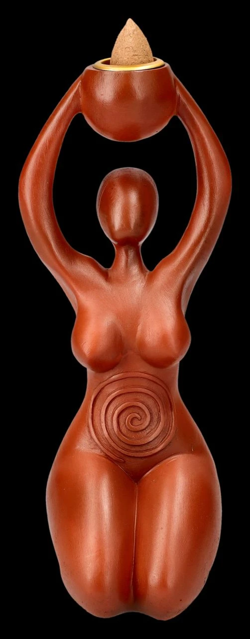 Rückfluss-Räucherhalter - Spiral Göttin Tribut 3 Rückfluss-Räucherhalter - Spiral Göttin Tribut