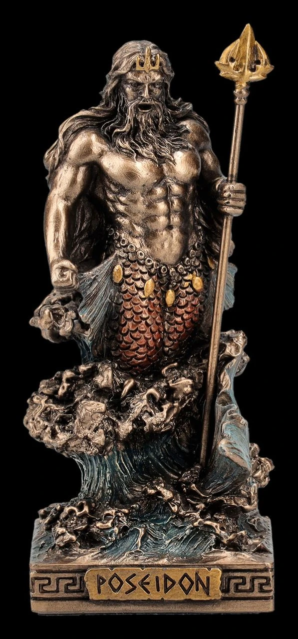 Poseidon Figur Klein - Olympischer Gott Des Meeres 3 Poseidon Figur Klein - Olympischer Gott Des Meeres