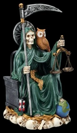 Sitzende Santa Muerte Figur Grün -Statuen Modell Verkauf 2D FS25837 Sitzende Santa Muerte Figur gr n 5 1280x1280