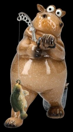 Lustige Nilpferd Figur Beim Angeln -Statuen Modell Verkauf 2D FS25931 Lustige Nilpferd Figur beim Angeln 6 1280x1280