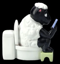 Lustige Schaf Figur - Handyzeit Am Klo -Statuen Modell Verkauf 2D FS25932 Lustige Schaf Figur Handyzeit am Klo 6 1280x1280