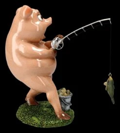 Lustige Schweine Figur Beim Angeln -Statuen Modell Verkauf 2D FS25946 vLustige Schweine Figur beim Angeln 5 1280x1280