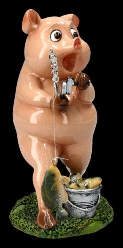 Lustige Schweine Figur Beim Angeln -Statuen Modell Verkauf 2D FS25946 vLustige Schweine Figur beim Angeln 6 1280x1280