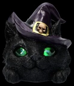 Hexenkatzen-Kopf Dekofigur - Familiar Grin -Statuen Modell Verkauf 2D FS26096 Hexenkatzenkopf Dekofigur LED FAmiliar Grin 8 1280x1280