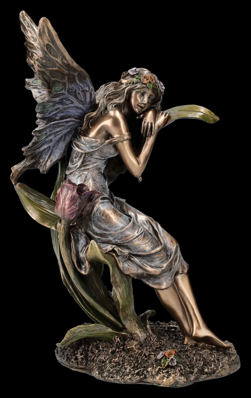 Elfen Figur Lehnt An Tulpe 4 Elfen Figur Lehnt An Tulpe – Bild 2