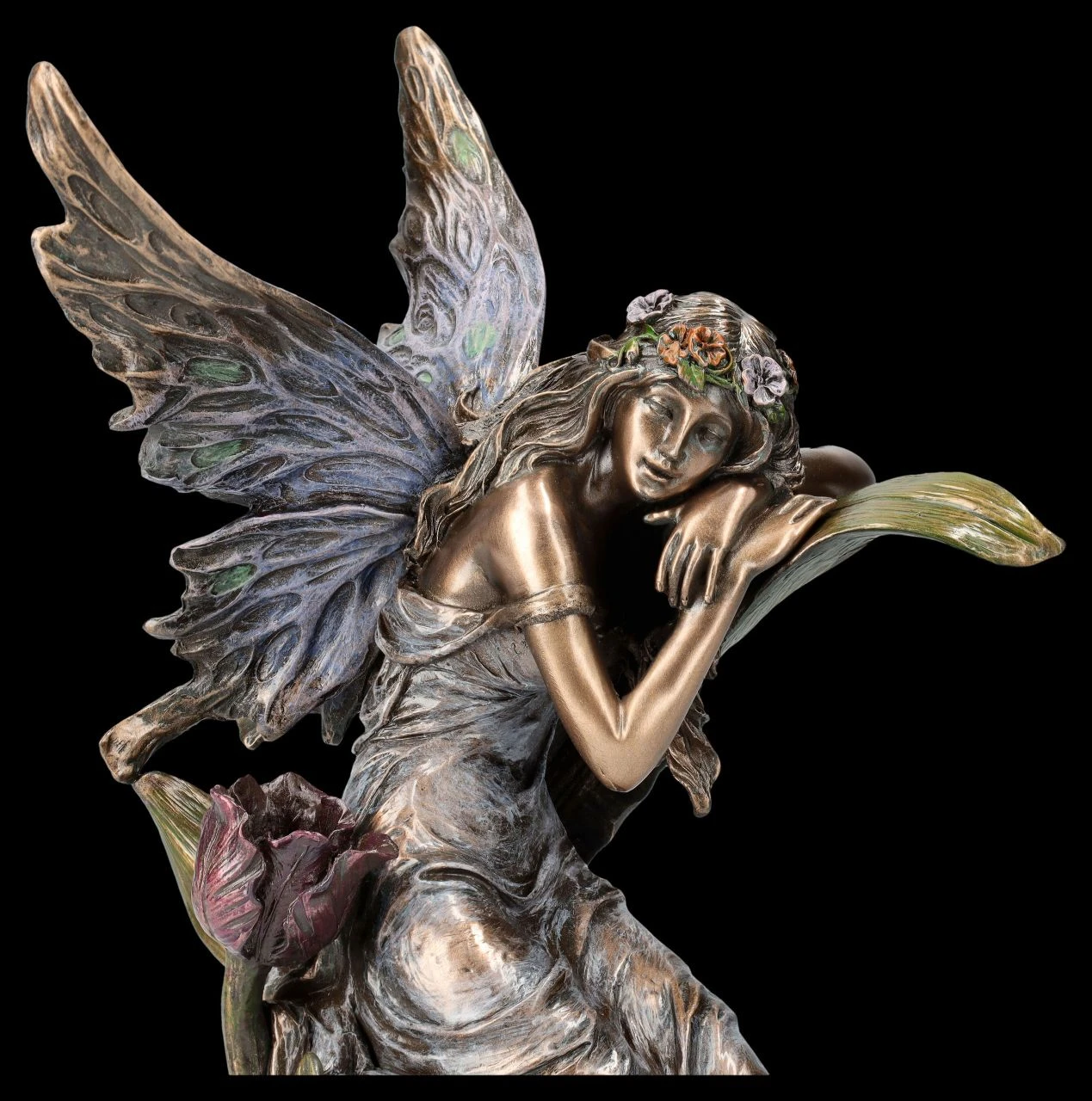 Elfen Figur Lehnt An Tulpe 10 Elfen Figur Lehnt An Tulpe – Bild 8