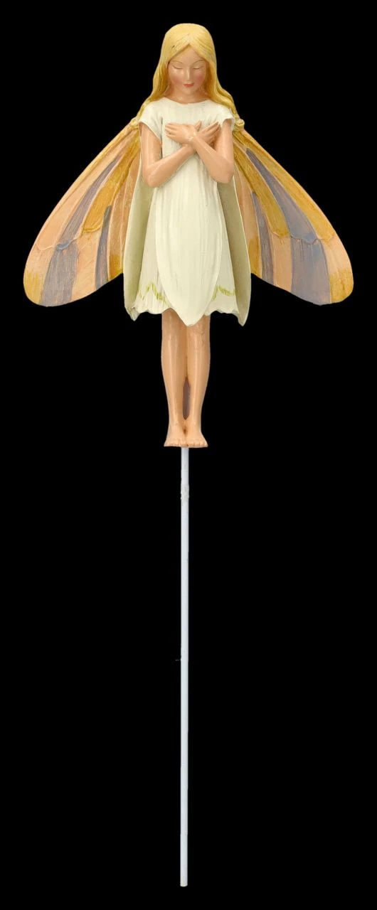 Elfen Figur Zum Stecken - Schneeglöckchen Fee 5 Elfen Figur Zum Stecken - Schneeglöckchen Fee – Bild 3