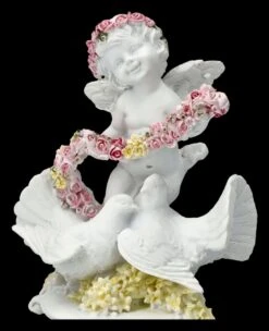 Engel Figur - Putte Mit Rosen Und Tauben -Statuen Modell Verkauf 2D FS26629 Engel Figur Putte mit Rosen und Tauben 2 1280x1280