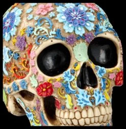 Totenkopf Figur Mit Buntem Blumenmuster -Statuen Modell Verkauf 2D FS26682 Totenkopf Figur mit buntem Bkumenmuster 7 1280x1280