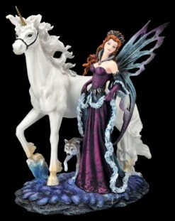 Elfenfigur - Maela Mit Einhorn Und Wolf -Statuen Modell Verkauf 2D FS26705 Elfenfigur Maela mit Einhorn und wolf 5 1280x1280