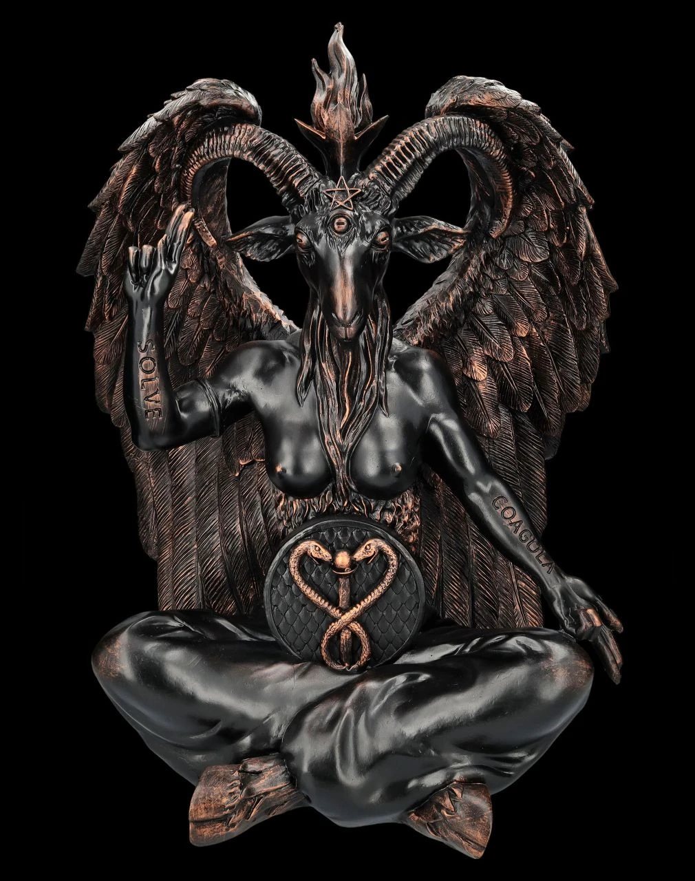 Baphomet Figur XXL - Kupferfarben 3 Baphomet Figur XXL - Kupferfarben