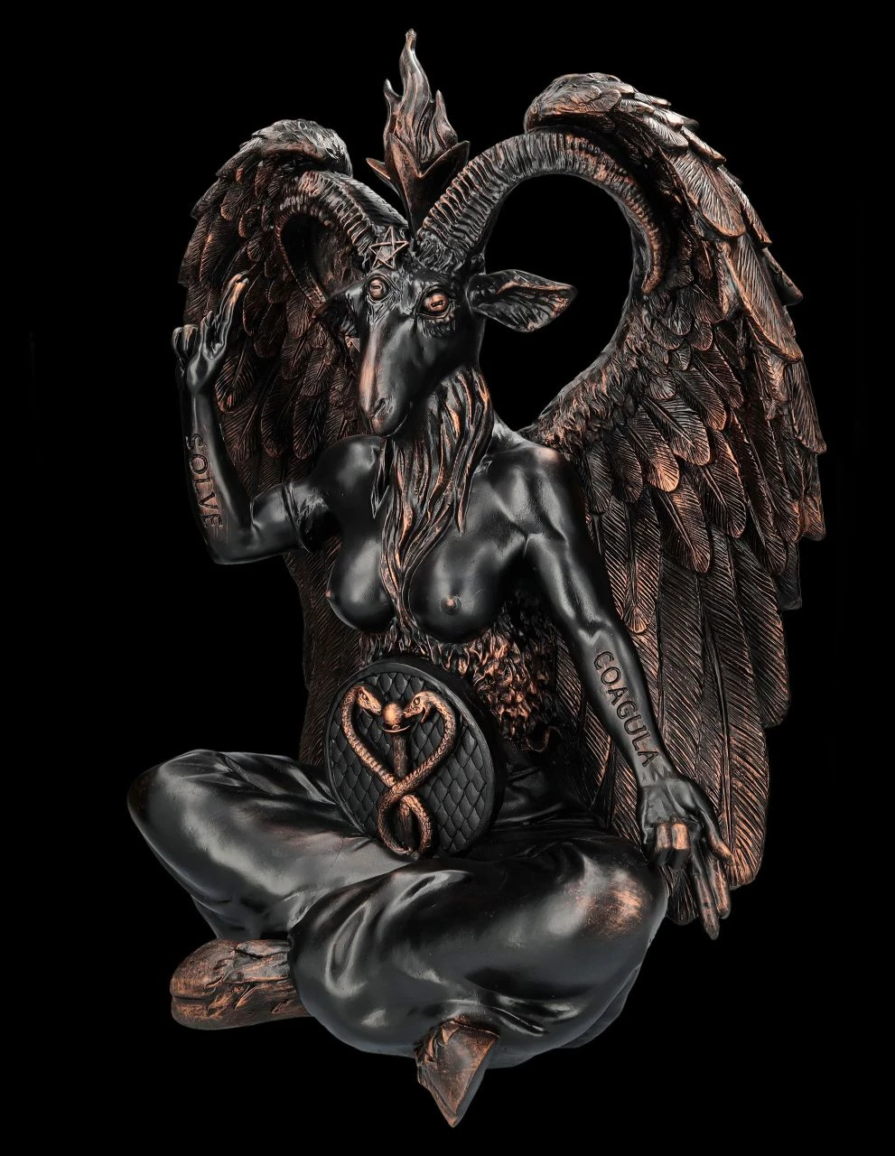 Baphomet Figur XXL - Kupferfarben 5 Baphomet Figur XXL - Kupferfarben – Bild 3