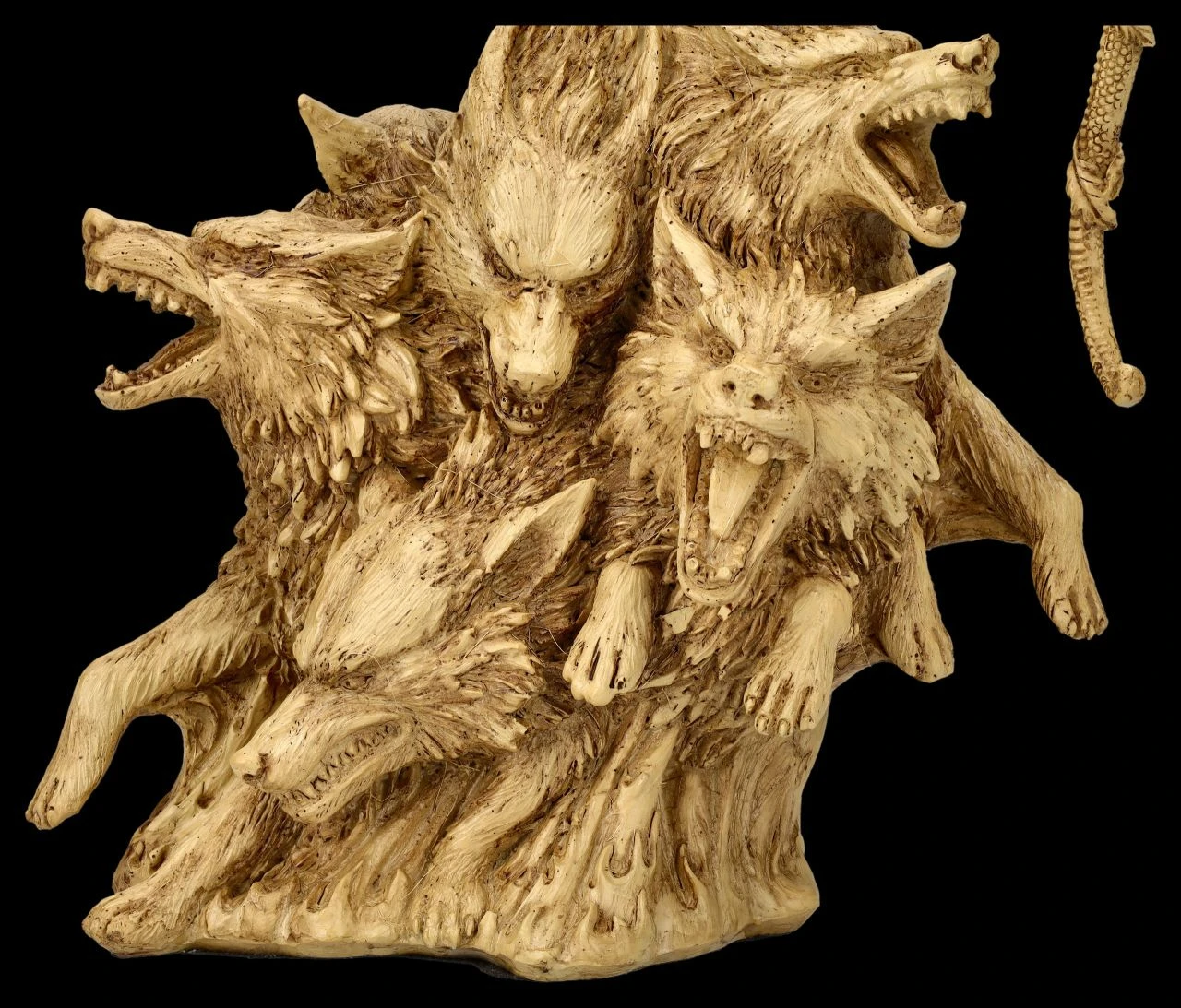 Cernunnos Figur Beige - Keltischer Gott Mit Wölfen 10 Cernunnos Figur Beige - Keltischer Gott Mit Wölfen – Bild 8