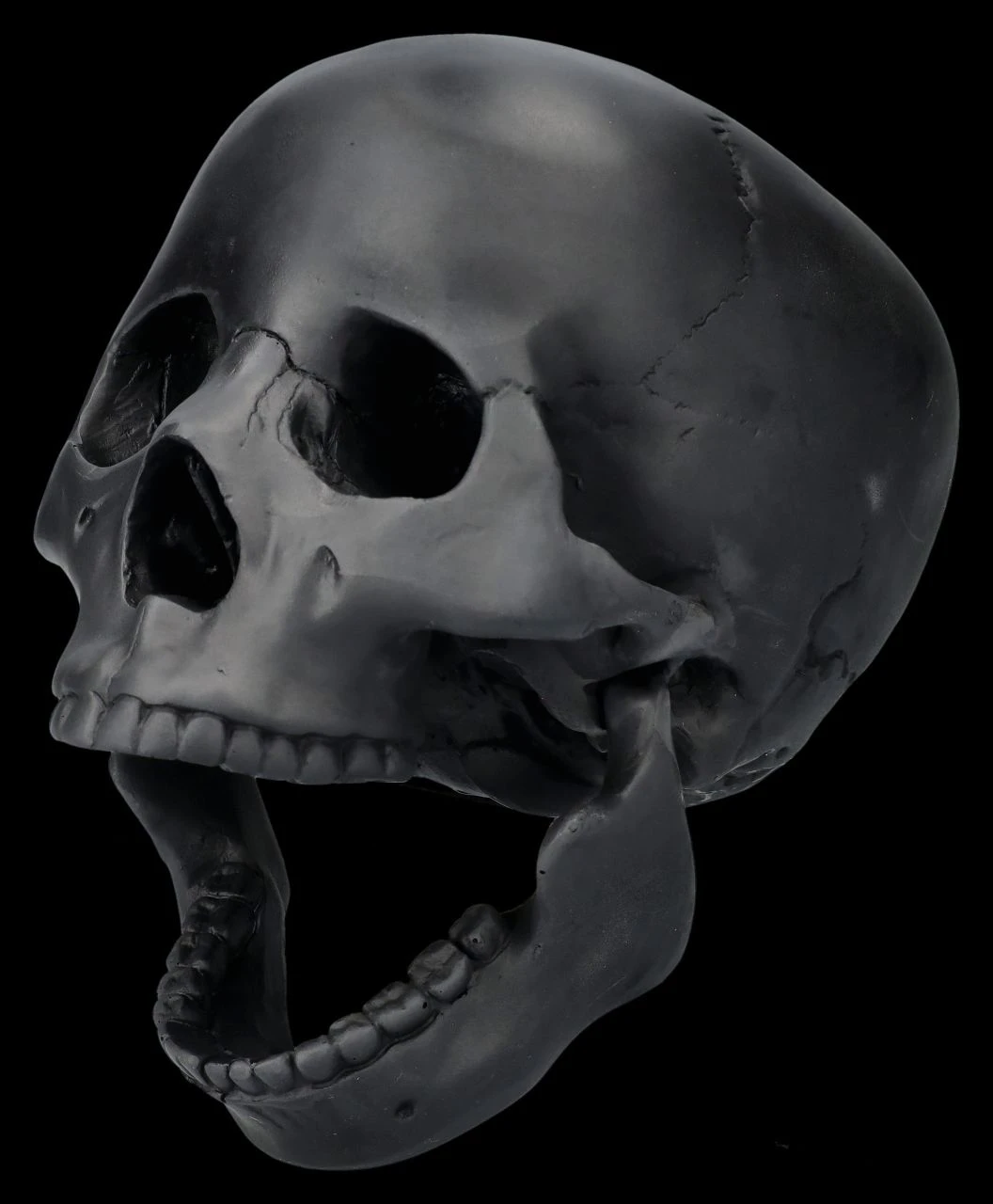 Totenkopf Schwarz - Beweglicher Unterkiefer 4 Totenkopf Schwarz - Beweglicher Unterkiefer – Bild 2