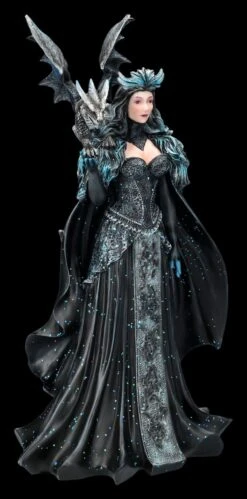 Magierin Figur Schwarz - Dark Queen Mit Drache 11 Magierin Figur Schwarz - Dark Queen Mit Drache -Statuen Modell Verkauf 2D FS26959 Elfen Figur schwarz Dark Queen mit Drache 5 1280x1280