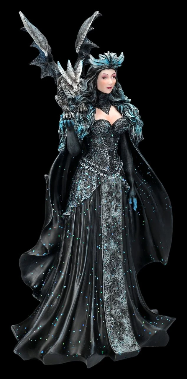 Magierin Figur Schwarz - Dark Queen Mit Drache 5 Magierin Figur Schwarz - Dark Queen Mit Drache – Bild 3