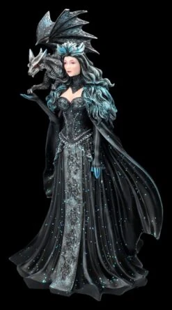 Magierin Figur Schwarz - Dark Queen Mit Drache 10 Magierin Figur Schwarz - Dark Queen Mit Drache -Statuen Modell Verkauf 2D FS26959 Elfen Figur schwarz Dark Queen mit Drache 6 1280x1280