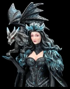 Magierin Figur Schwarz - Dark Queen Mit Drache 15 Magierin Figur Schwarz - Dark Queen Mit Drache -Statuen Modell Verkauf 2D FS26959 Elfen Figur schwarz Dark Queen mit Drache 8 1280x1280