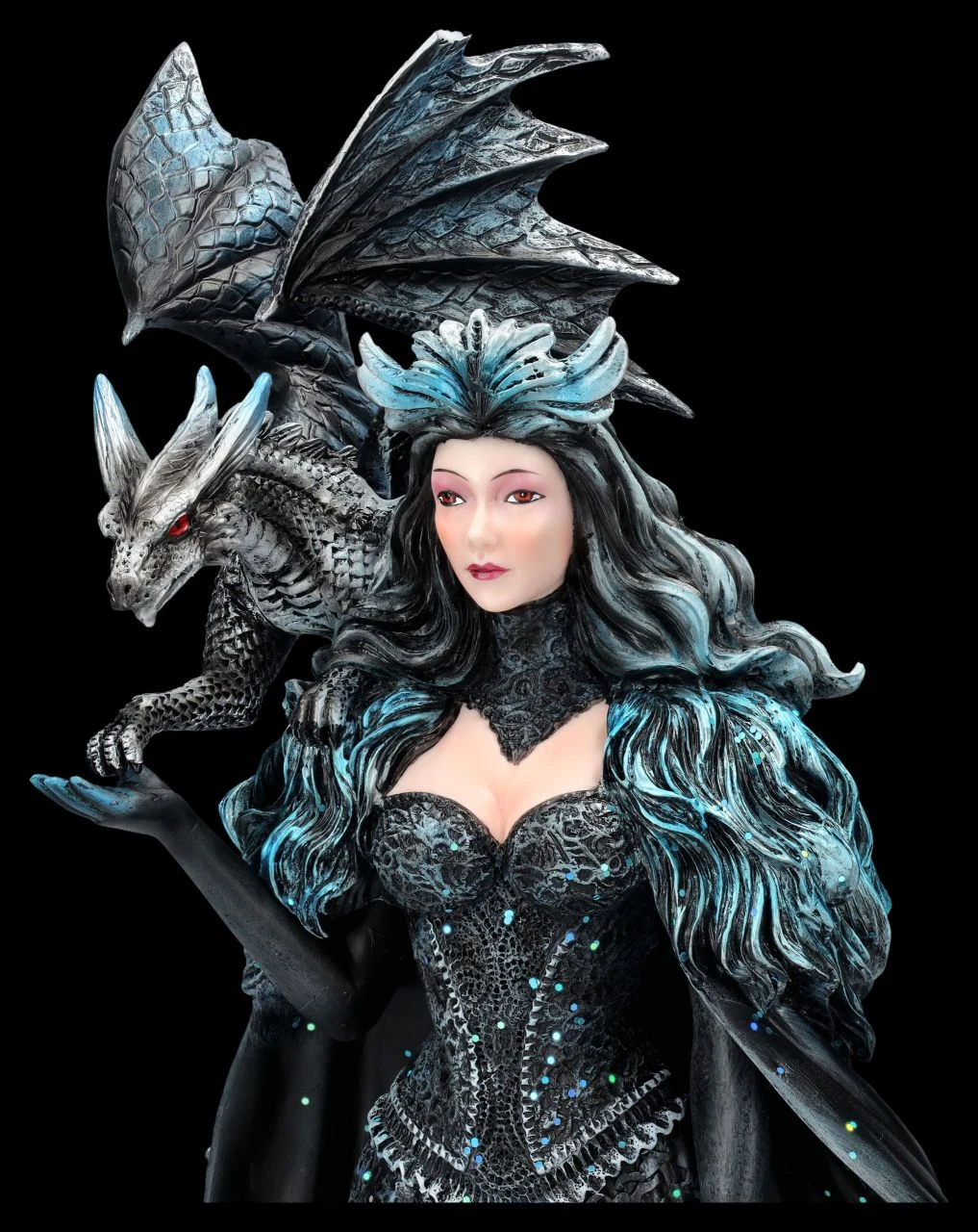 Magierin Figur Schwarz - Dark Queen Mit Drache 9 Magierin Figur Schwarz - Dark Queen Mit Drache – Bild 7
