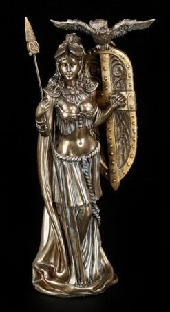 Athena Figur Mit Schild Und Eule