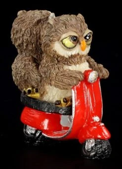 Eulen Paar Auf Roter Vespa - Lustige Figur -Statuen Modell Verkauf 6332 4 eulen paar 4 1280x1280