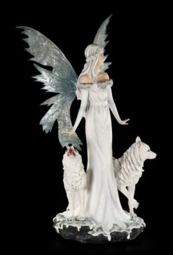 Elfen Figur - Niamh Die Eisprinzessin Mit Zwei Wölfen - Groß -Statuen Modell Verkauf 6676 7 niamh die eisprinzessin 7 1280x1280