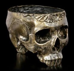 Totenkopf Blumentopf - Verziert