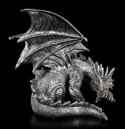 NEMESIS NOW Drachen Figur Mit Roten Augen - Obsidian