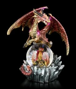 Drachenfigur Mit Schneekugel - Ruby Oracle