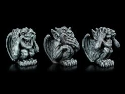 Drei Kleine Gargoyles Figuren - Nichts Böses