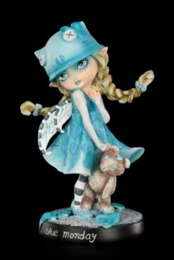 Elfen Figur Mit Teddy - Blue Monday -Statuen Modell Verkauf Elfe Blau Monday 2 1280x1280