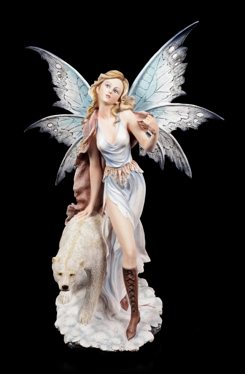 Elfen Figur - Milaileé Mit Eisbär 3 Elfen Figur - Milaileé Mit Eisbär