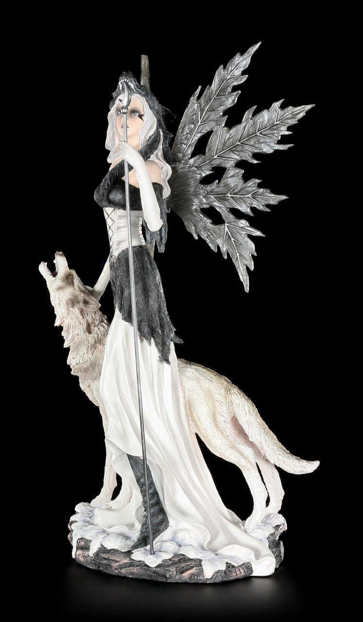 Elfen Figur Mit Wolf - Wächter Des Mondes Groß 5 Elfen Figur Mit Wolf - Wächter Des Mondes Groß – Bild 3