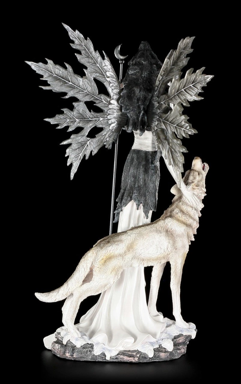 Elfen Figur Mit Wolf - Wächter Des Mondes Groß 8 Elfen Figur Mit Wolf - Wächter Des Mondes Groß – Bild 6