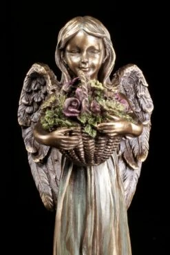 Engel Figur - Lächelnd Mit Blumenkorb -Statuen Modell Verkauf Engel Blumen 5 1280x1280