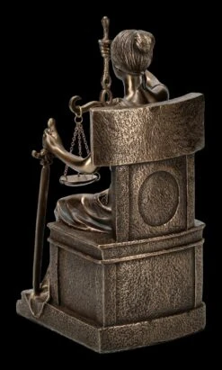 Sitzende Justitia Figur Auf Thron - Bronziert -Statuen Modell Verkauf FS21120 Sitzende Justitia Figur auf Thron bronziert 5 1280x1280