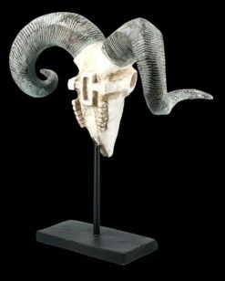 Widder Totenkopf Auf Metall Ständer -Statuen Modell Verkauf FS21256 Widder Totenkopf auf Metall Staender 7 1280x1280
