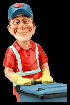 Funny Job Figur - Straßenkehrer Mit Mülltonne -Statuen Modell Verkauf FS21329 Funny Job Figur Strassenkehrer mit Muelltonne 10 1280x1280