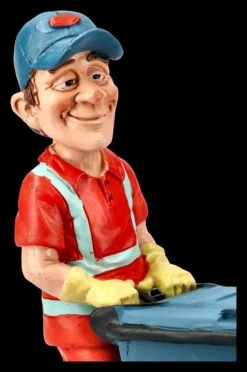 Funny Job Figur - Straßenkehrer Mit Mülltonne -Statuen Modell Verkauf FS21329 Funny Job Figur Strassenkehrer mit Muelltonne 9 1280x1280