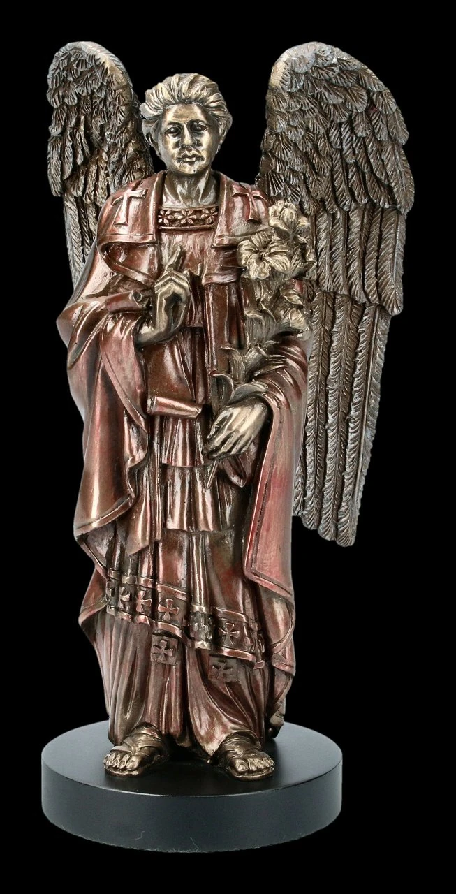 Erzengel Gabriel Figur Auf Podest 4 Erzengel Gabriel Figur Auf Podest – Bild 2