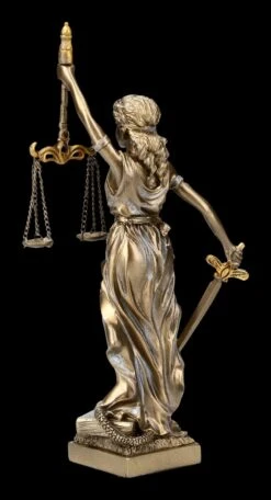 Justitia Figur - Gerechtigkeits-Göttin -Statuen Modell Verkauf FS21459 Justitia Figur mit Schwert und Waage bronziert 5 1280x1280