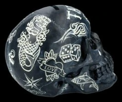 NEMESIS NOW Totenkopf - Tattoo Spardose - Schwarz -Statuen Modell Verkauf FS21507 Totenkopf Tattoo Spardose schwarz 8 1280x1280