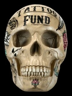 NEMESIS NOW Totenkopf - Tattoo Spardose - Knochenfarben 13 NEMESIS NOW Totenkopf - Tattoo Spardose - Knochenfarben -Statuen Modell Verkauf FS21508 Totenkopf Tattoo Spardose Knochenfarben 2 1280x1280