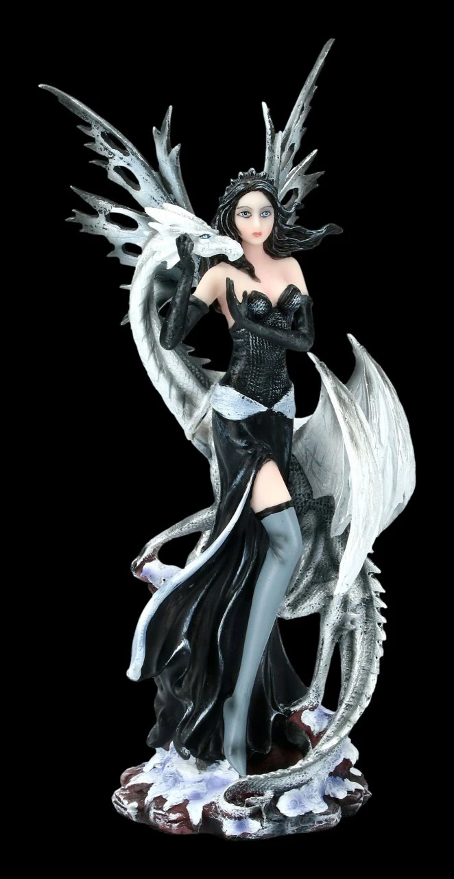 Elfen Figur Bettina Mit Weißem Drachen 4 Elfen Figur Bettina Mit Weißem Drachen – Bild 2