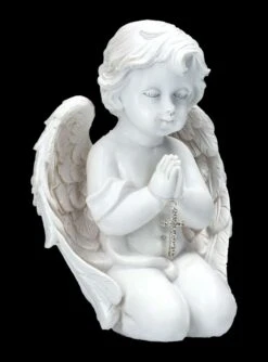 Engelfigur - Betendes Engelchen Mit Kreuz