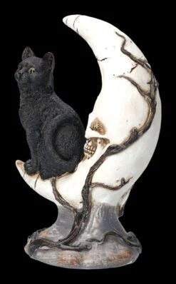 Totenkopf Mond Mit Schwarzer Katze 12 Totenkopf Mond Mit Schwarzer Katze -Statuen Modell Verkauf FS23935 Totenkopf Mond mit schwazer Katze 7 1280x1280